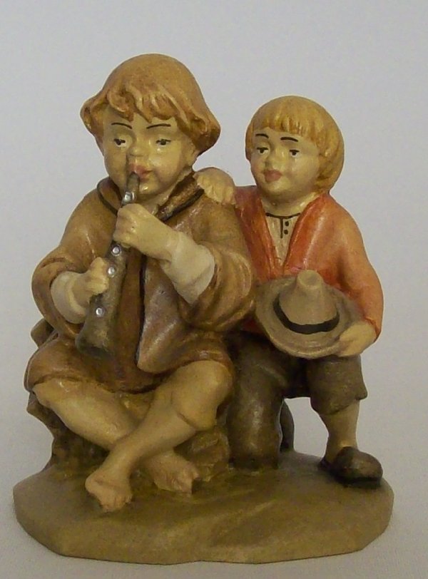 Kinderpaar sitzend, 14-16 cm